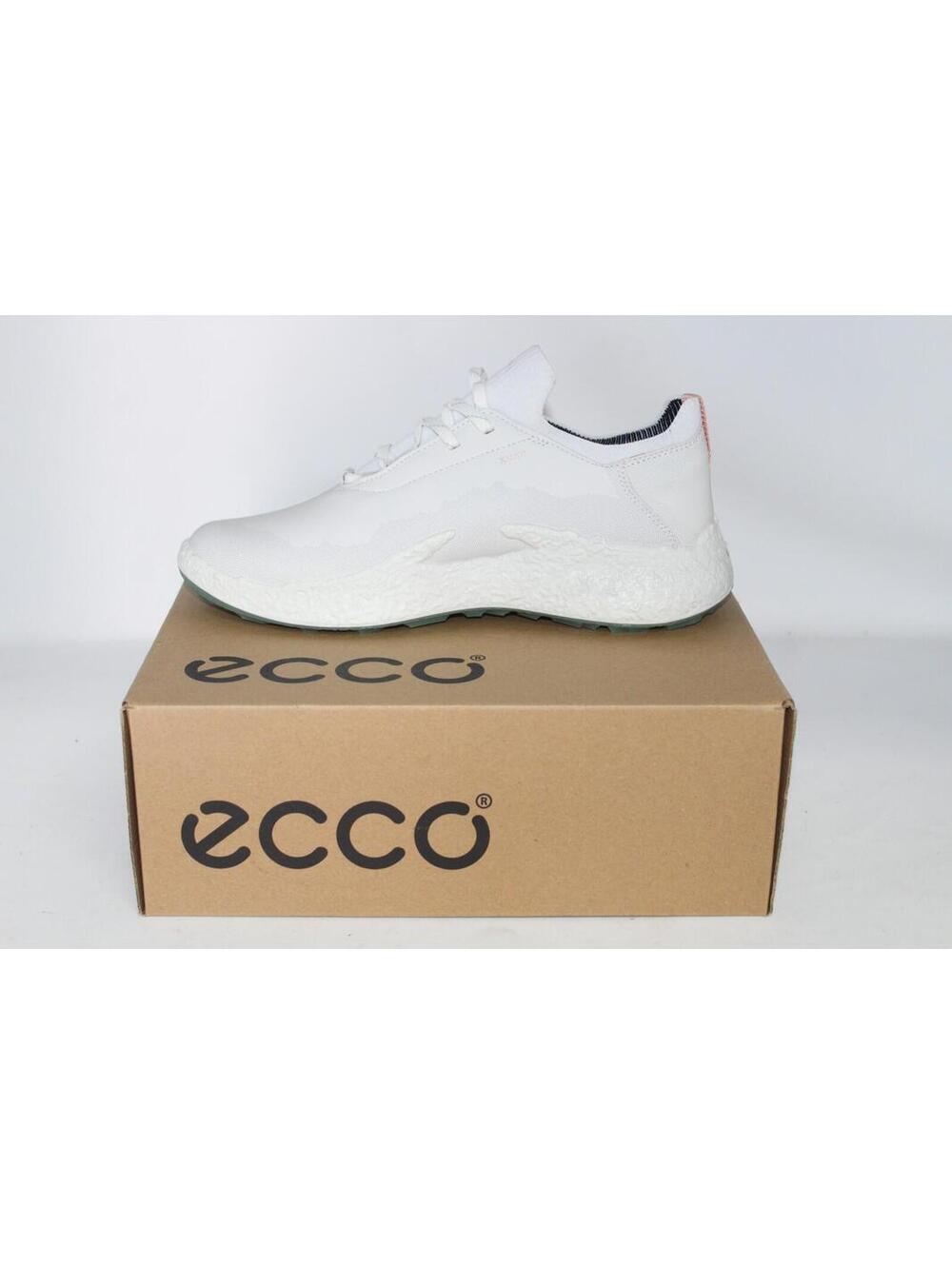 ECCO Biom H5 Golf Shoes Waterproof White Sedum Green EU 41 Women's 10 - 10.5 US
